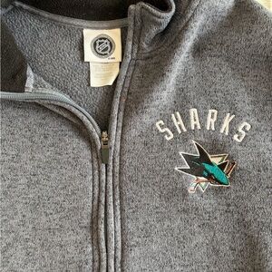 NHL Gray Sharks Zip-Up Jacket